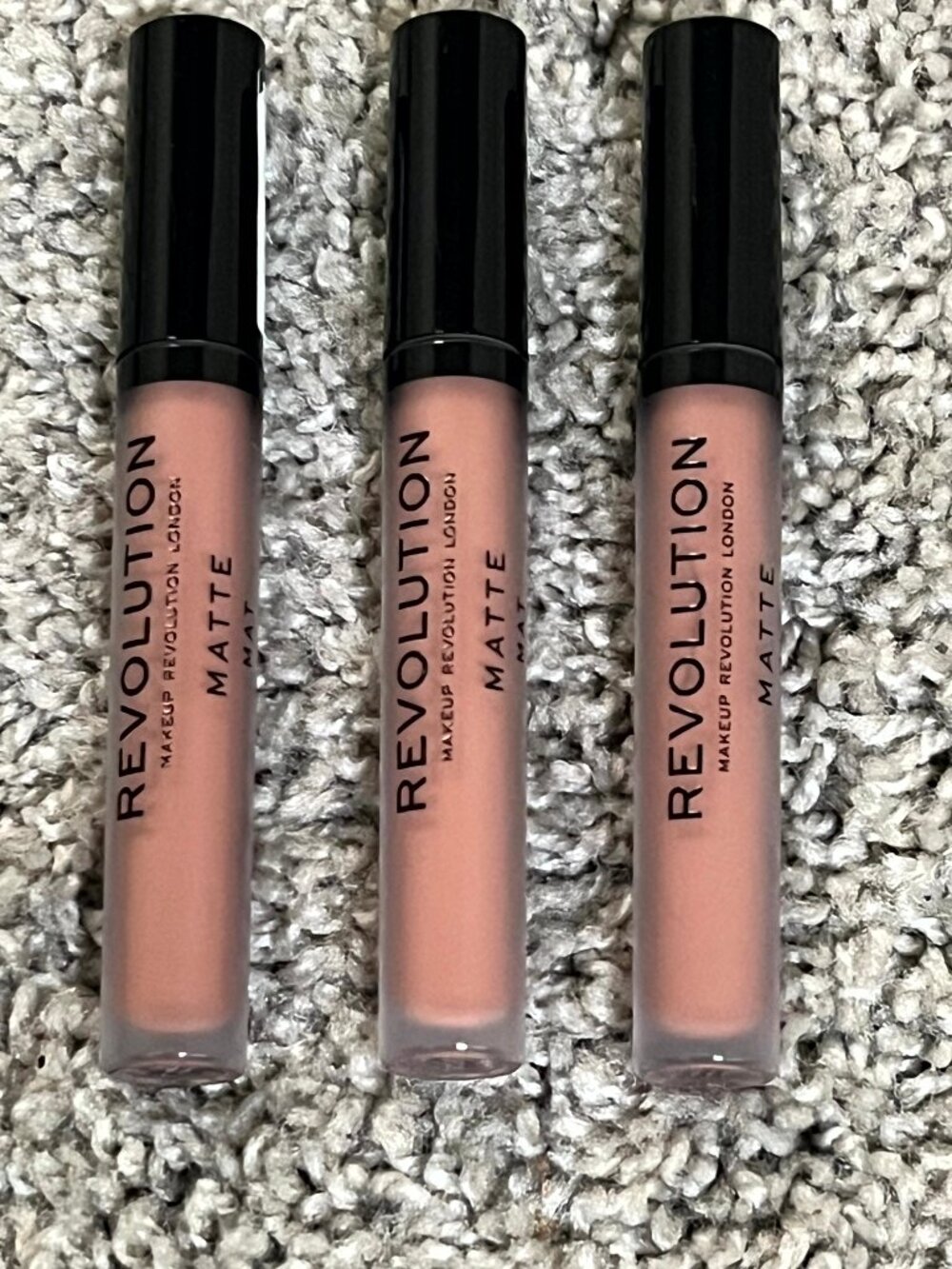 Revolution Matte Lip Gloss 0.1 G NUDE Brunch 123 3 Pack